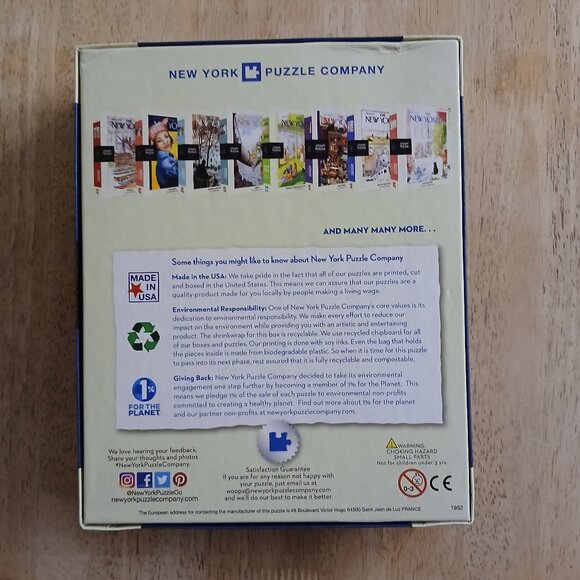 New York Puzzle Company Sledding in the Park Jigsaw Puzzle, 500 Pieces - Picture 3 of 4